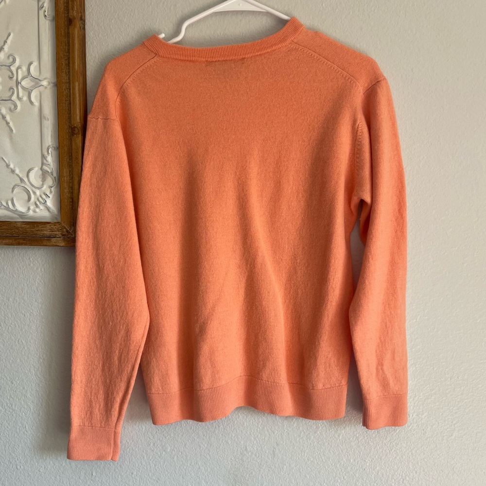 Hart Schaffner Marx Extra Fine Merino Wool Sweater women’s Large Coral orange - Picture 2 of 6